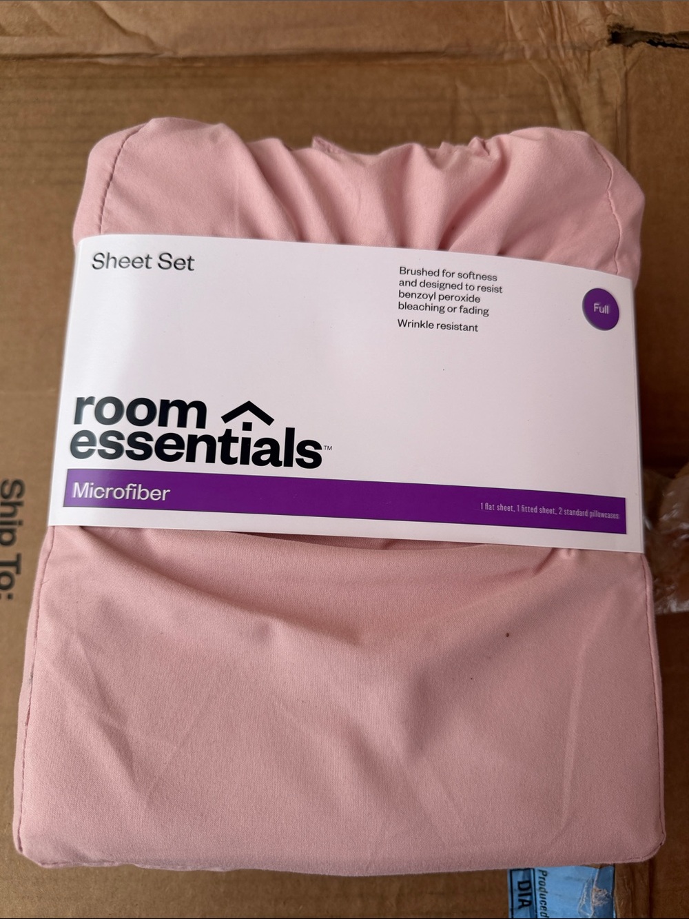 Room Essentials Microfiber Sheet Set - Blush